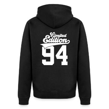 32ND BIRTHDAY LIMITED EDITION 1994 - Unisex Premium Organic Zip Hoodie - black - Back - Nico (187cm)