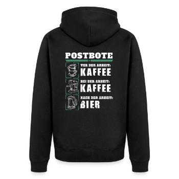 Mon quotidien de facteur - Veste à capuche bio Premium Unisexe - noir - Dos - Nico (187cm)