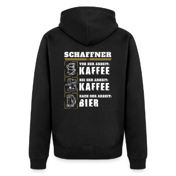 Mon quotidien de chef d'orchestre - Veste à capuche bio Premium Unisexe - noir - Dos - Nico (187cm)