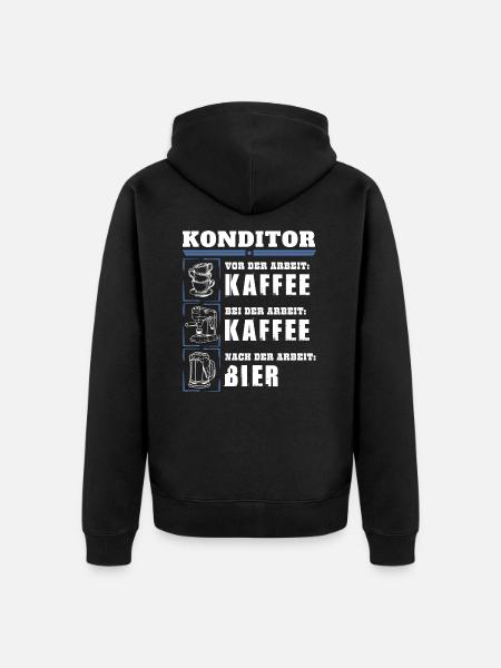 Mon quotidien de pâtissier - Veste à capuche bio Premium Unisexe - noir