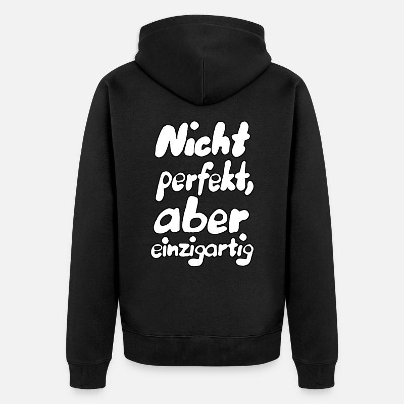 Pas parfait... - Veste à capuche bio Premium Unisexe - noir