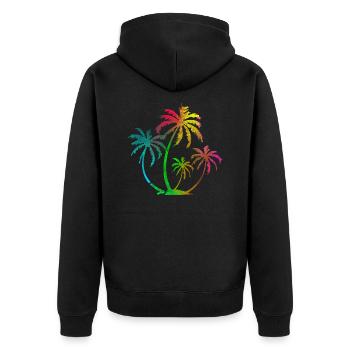 Palm néon - Veste à capuche bio Premium Unisexe - noir - Dos - Nico (187cm)