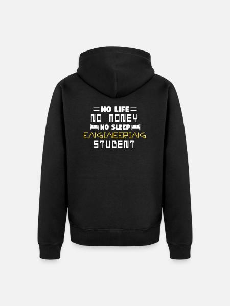 Engineering student Engineering student - Unisex Premium Organic Zip Hoodie - black