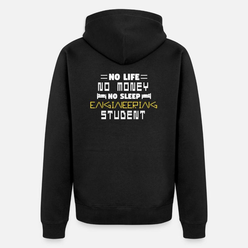 Ingénieur étudiant en ingénierie - Veste à capuche bio Premium Unisexe - noir