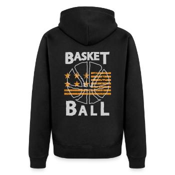 Basket-ball Basketteurs Joueurs - Veste à capuche bio Premium Unisexe - noir - Dos - Nico (187cm)