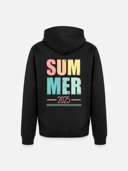 Summer 2025 - Unisex Premium Organic Zip Hoodie - black