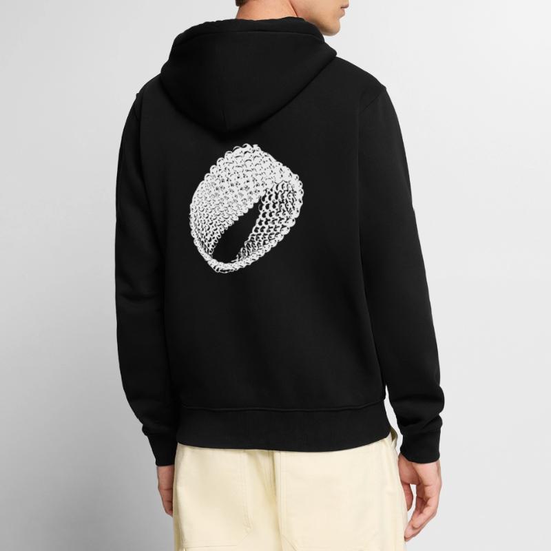 Geometric vintage Möbius loop flat surface Unisex Premium Organic Zip Hoodie