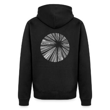 Vintage Fireworks Stars Explosion Space Star - Unisex Premium Organic Zip Hoodie - black - Back - Nico (187cm)