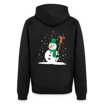 Bonhomme de neige de Noël - Veste à capuche bio Premium Unisexe - noir - Dos - Nico (187cm)