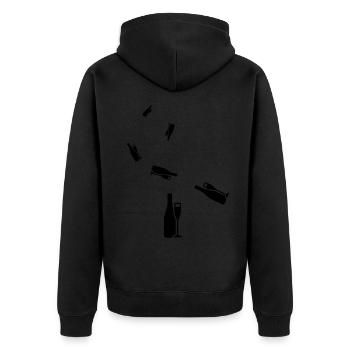 Symbole du vin rouge - Veste à capuche bio Premium Unisexe - noir - Dos - Nico (187cm)
