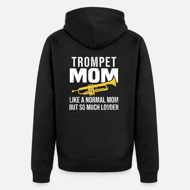 Maman trompet - Veste à capuche bio Premium Unisexe - noir