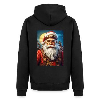 Père Noël steampunk 1.8 - Veste à capuche bio Premium Unisexe - noir - Dos - Nico (187cm)