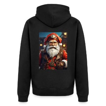 Père Noël steampunk 1.9 - Veste à capuche bio Premium Unisexe - noir - Dos - Nico (187cm)