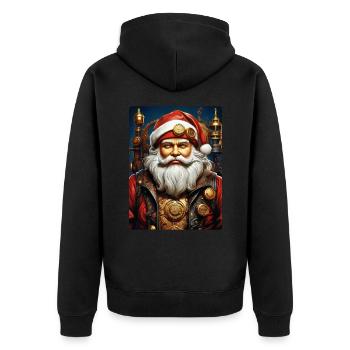 Père Noël steampunk 1.13 - Veste à capuche bio Premium Unisexe - noir - Dos - Nico (187cm)