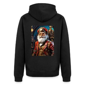 Père Noël steampunk 1.10 - Veste à capuche bio Premium Unisexe - noir - Dos - Nico (187cm)