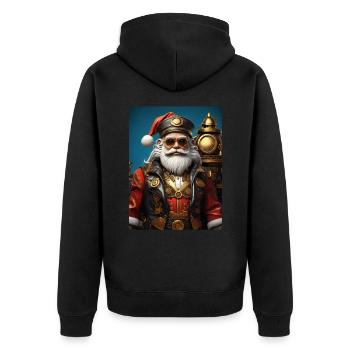 Père Noël steampunk 1.3 - Veste à capuche bio Premium Unisexe - noir - Dos - Nico (187cm)