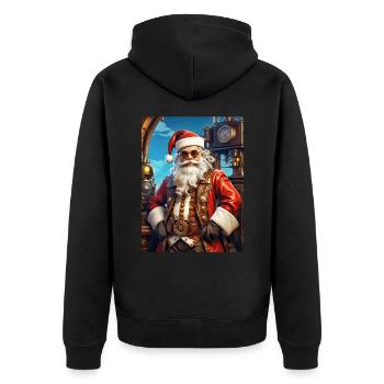 Père Noël steampunk 1.14 - Veste à capuche bio Premium Unisexe - noir - Dos - Nico (187cm)