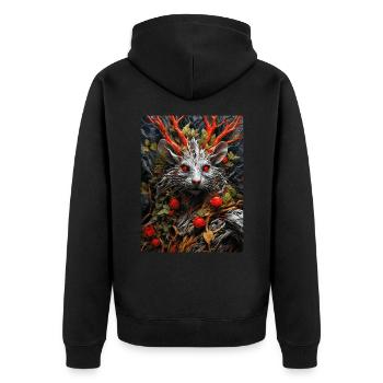 Spooky Plants Rat 1.3 - Unisex Premium Organic Zip Hoodie - black - Back - Nico (187cm)