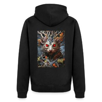 Spooky Plants Rat 1.8 - Unisex Premium Organic Zip Hoodie - black - Back - Nico (187cm)