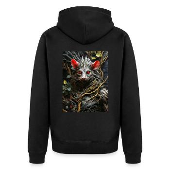Spooky Plants Rat 1.6 - Unisex Premium Organic Zip Hoodie - black - Back - Nico (187cm)