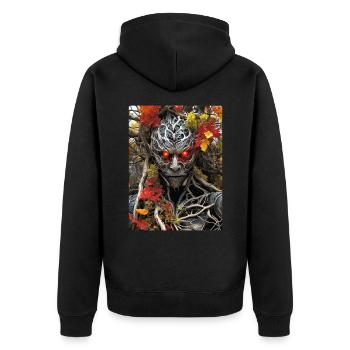 Spooky Plants 1.3 - Unisex Premium Organic Zip Hoodie - black - Back - Nico (187cm)