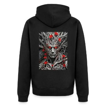 Spooky Plants 1.12 - Unisex Premium Organic Zip Hoodie - black - Back - Nico (187cm)