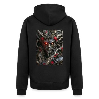 Spooky Plants 1.17 - Unisex Premium Organic Zip Hoodie - black - Back - Nico (187cm)