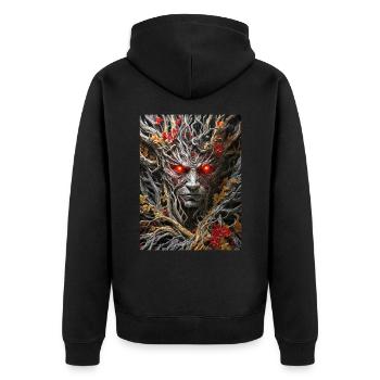 Spooky Plants 1.14 - Unisex Premium Organic Zip Hoodie - black - Back - Nico (187cm)