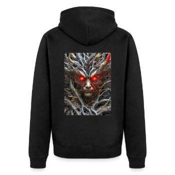 Spooky Plants 1.22 - Unisex Premium Organic Zip Hoodie - black - Back - Nico (187cm)