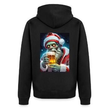 Bière zombie de Noël 1.1 - Veste à capuche bio Premium Unisexe - noir - Dos - Nico (187cm)