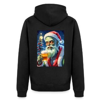 Bière de Noël Zombie 1.5 - Veste à capuche bio Premium Unisexe - noir - Dos - Nico (187cm)