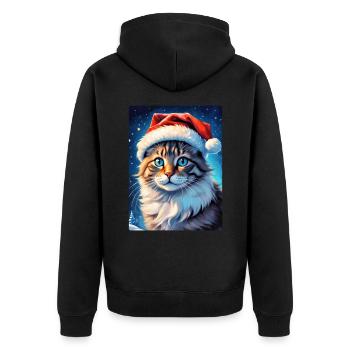 Paysage d’hiver Cat 3.3 - Veste à capuche bio Premium Unisexe - noir - Dos - Nico (187cm)