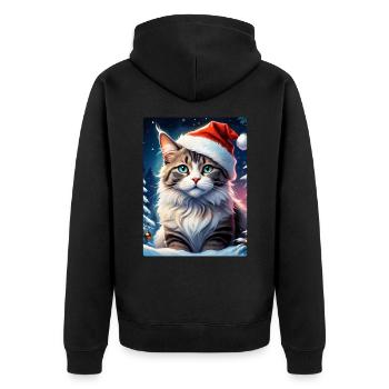 Paysage d’hiver Cat 3.1 - Veste à capuche bio Premium Unisexe - noir - Dos - Nico (187cm)