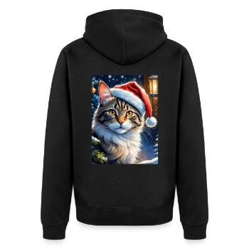 Paysage d’hiver Cat 3.4 - Veste à capuche bio Premium Unisexe - noir - Dos - Nico (187cm)