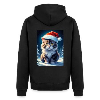 Paysage d’hiver Cat 3.10 - Veste à capuche bio Premium Unisexe - noir - Dos - Nico (187cm)
