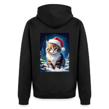 Paysage d’hiver Cat 3.11 - Veste à capuche bio Premium Unisexe - noir - Dos - Nico (187cm)
