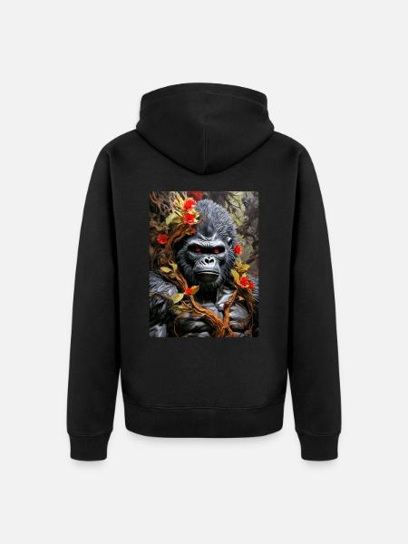 Spooky Plants Gorilla 1.12 - Unisex Premium Organic Zip Hoodie - black