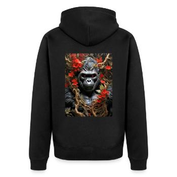 Gorille de plantes effrayantes 1.11 - Veste à capuche bio Premium Unisexe - noir - Dos - Nico (187cm)