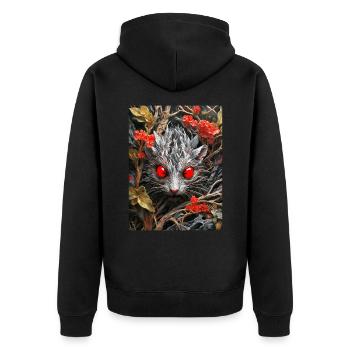 Souris Plantes Effrayantes 1.1 - Veste à capuche bio Premium Unisexe - noir - Dos - Nico (187cm)