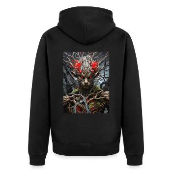 Souris Plantes Effrayantes 1.7 - Veste à capuche bio Premium Unisexe - noir - Dos - Nico (187cm)
