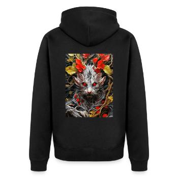 Souris Plantes Effrayantes 1.6 - Veste à capuche bio Premium Unisexe - noir - Dos - Nico (187cm)