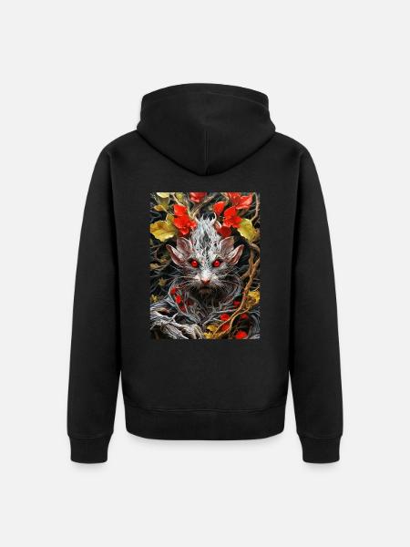Spooky Plants Mouse 1.6 - Unisex Premium Organic Zip Hoodie - black