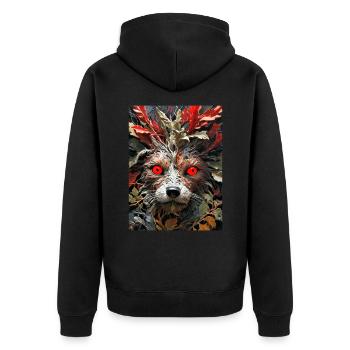 Chien de plantes effrayantes 1.3 - Veste à capuche bio Premium Unisexe - noir - Dos - Nico (187cm)