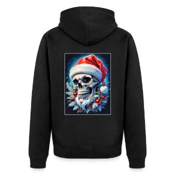 Crâne de Noël 1.5 - Veste à capuche bio Premium Unisexe - noir - Dos - Nico (187cm)