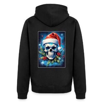 Crâne de Noël 1.7 - Veste à capuche bio Premium Unisexe - noir - Dos - Nico (187cm)