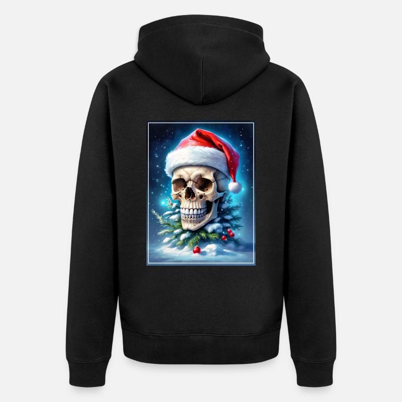 Crâne de Noël 1.6 - Veste à capuche bio Premium Unisexe - noir