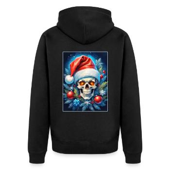 Crâne de Noël 1.12 - Veste à capuche bio Premium Unisexe - noir - Dos - Nico (187cm)