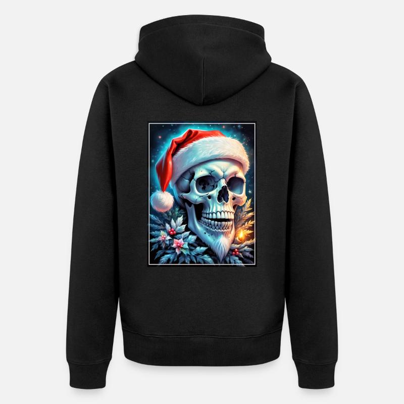 Crâne de Noël 1.3 - Veste à capuche bio Premium Unisexe - noir