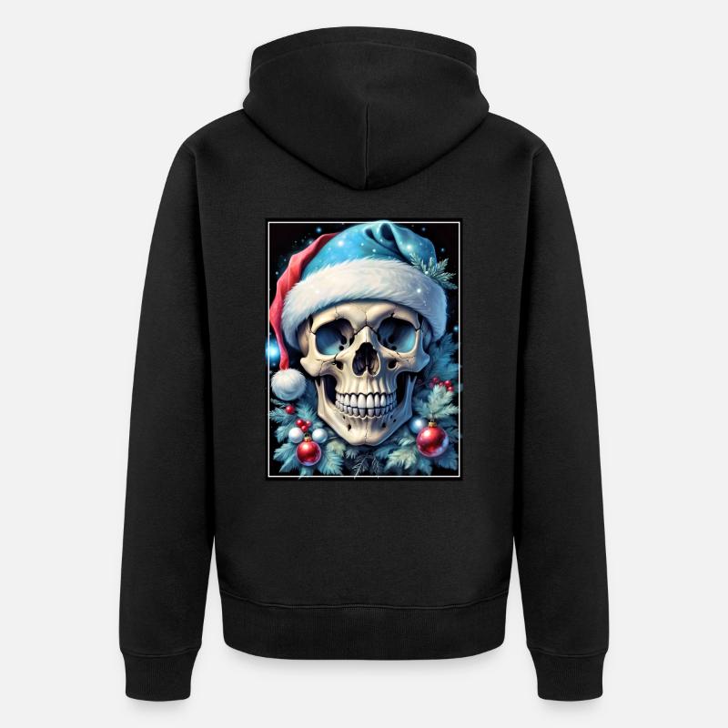 Crâne de Noël 1.9 - Veste à capuche bio Premium Unisexe - noir