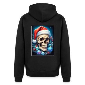Crâne de Noël 1.11 - Veste à capuche bio Premium Unisexe - noir - Dos - Nico (187cm)